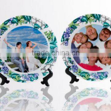 souvenir white ceramic sublimation plate