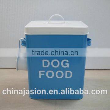 Colorful Airtight Storage Tin Metal Lanudry Canister With Spoon Lid Handle photo-4