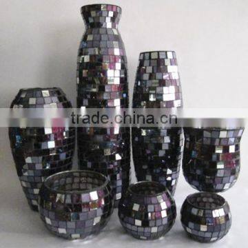 Brand new Comfortable design household elegant purple mosaic vase