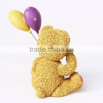 Custom Small Resin Bear With Balloon Statue photo-5