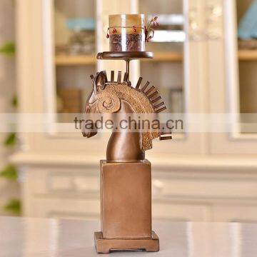 Wholesale Retro Resin Horse Head Candle Holders for Wedding photo-4