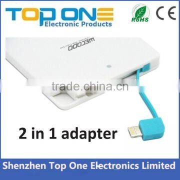 2017 New Trending Product OEM Custom 2 in 1 Charger Credit Card Power Bank 2500mah photo-2