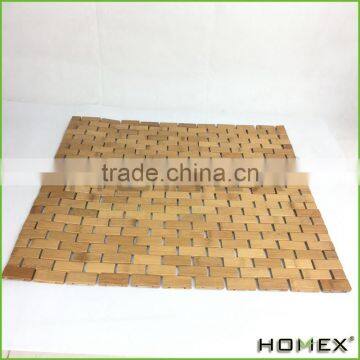 100%Pure bamboo anti slip bath mat/ floor mat Homex-BSCI