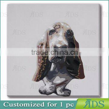 Cute Dog Abstract Home Decor Canvas Animal Oil Painting photo-2