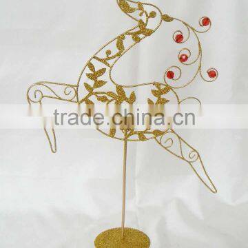 metal wire crafts,metal deer,iron xmas art