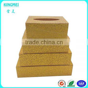 Unique Design Gold Napkin Paper Box Tissue Box Acrylic Organizer for Tissue Paper photo-3