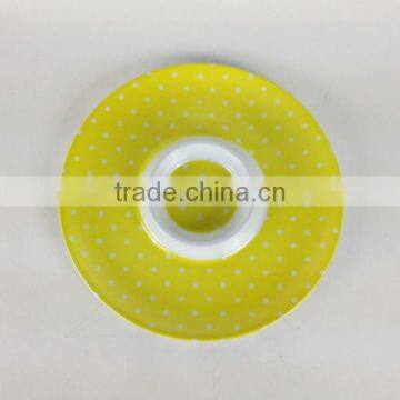 Fashion Design Holiday Seabeach Print Plastic Dip, Round Party Divided Plastic Plates photo-3