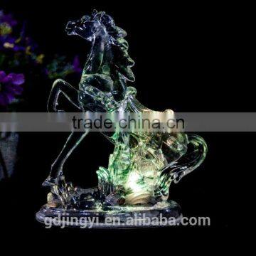 LED Lighted Plastic Clear Neighing Horse Indoor Decoration photo-3