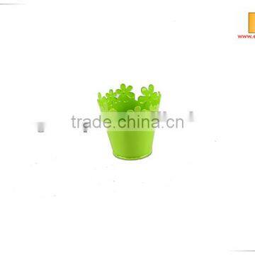 Galvanived round shape plant pot