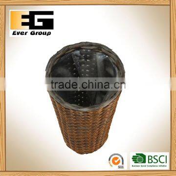 Indoor Gardening Classic Round PE Rattan Basket With Plastic Inner photo-3