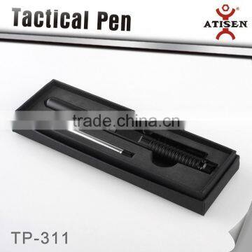 Aluminum Tactical Pen CNC Machined Black Coated CROWN BEZEL photo-3