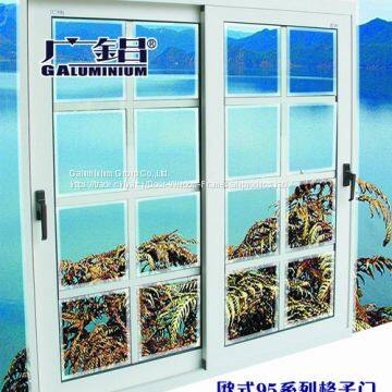 Horizontal Grilled Aluminium Sliding Windows Fireproof Push - Pull Window For Room
