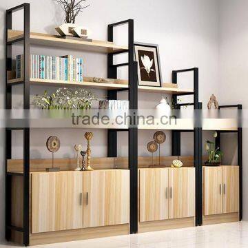 Cheap Wood Melamine Bookcases Bookshelves With Ladder photo-5