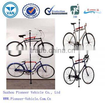 2014 floor-to-ceiling double deck display rack bicyc/floor-to-ceiling bike stand/bike racks/bicycle holder(TUV,ISO,SGS approved)