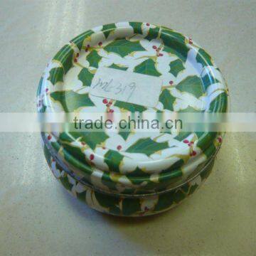 Wax tin box with bulgy body