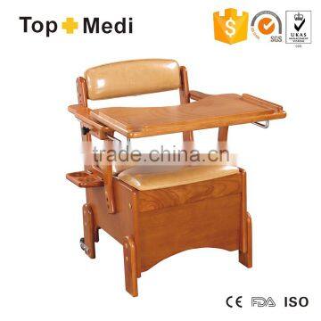 Topmedi wooden commode chair with dinner table