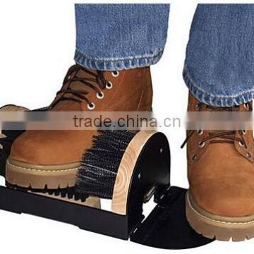 wooden shoe boot brush snow scrubber