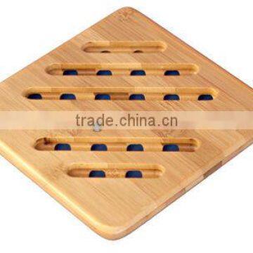 2017 Newest 100% natural bamboo hot pad