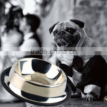 1 Standard Stainless Steel Pet Puppy Cat Dog Food or Drink Water Bowl Dish Wholesale