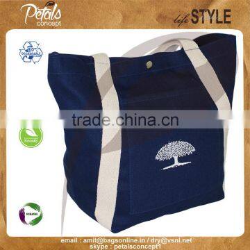 Quality 2017 Promotional Canvas Bag - Made in India by Petals Concept - Soft Web Handle & Logo for Branding photo-2