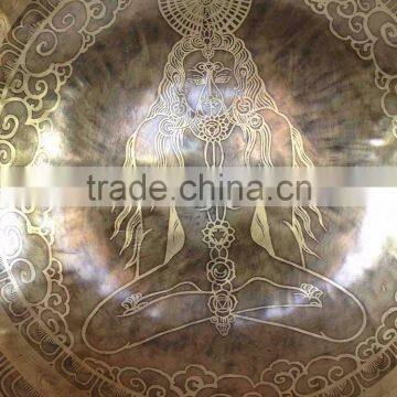 High Quality Special Chakra Carving Himalayan Tibetan Singing Bowl photo-3