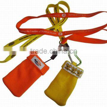 New orange lanyard with pouch