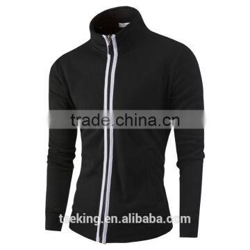 Custom men's 65%cotton 35%polyester fleece outdoor jacket