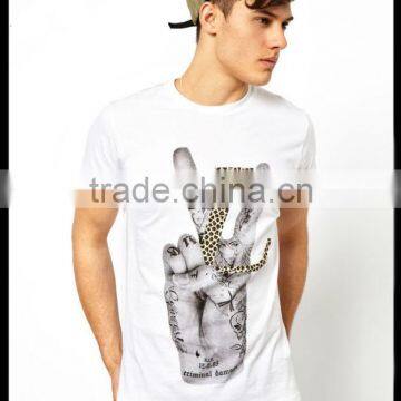 High Stitching Combed Cotton Tshirt Silk Screen Printed