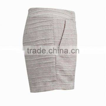 2015 New Designed Ladies Tweed Fashion Short photo-3