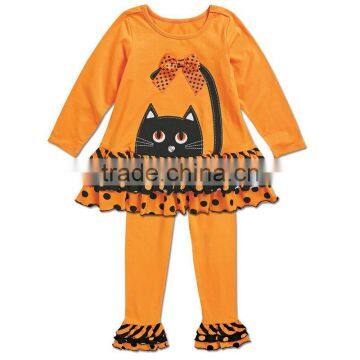 baby/toddler girls cute halloween long sleeve black Cat Face outfit Manufacturer