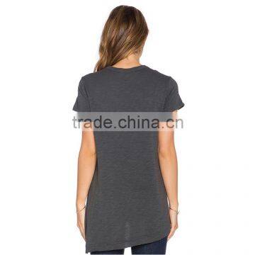 Quality Round Neck t Shirt Wholesale Plain Grey t Shirt Designing Online photo-3