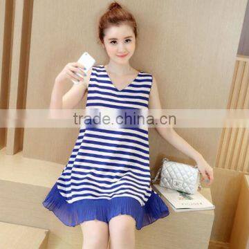 Zm51279a Pregnant Dress Strip Ladies Clothes for Maternity Women photo-2