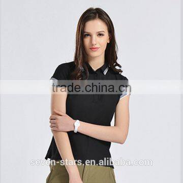Slim Stand Collar T-shirt Women T-shirt Made From Judi Fabric photo-4