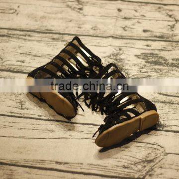 S16887A 2017 Summer Shoes Leather Kids Girl High Gladiator Sandals photo-4