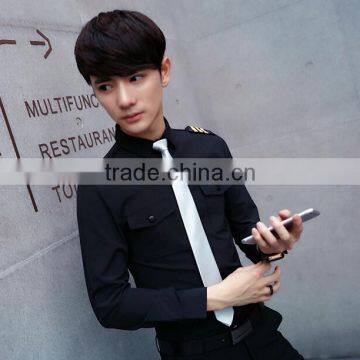 Man Air Line Pilot Uniform Shirt White and Black Pilot Shirt Long Sleeve Pilot Shirts photo-5