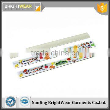 colorful PVC reflect slap bracelet china factory slap band