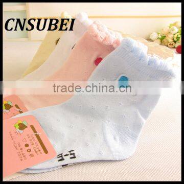 Ribbon embroidery girl cotton children sock