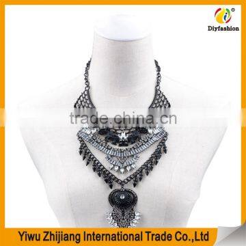 Unique Fashion Design Beautiful Lotus Flower Pendant Necklace Sliver Plated photo-3