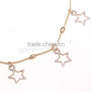 New Adjustable Zinc Alloy Anklet with Star 10mm on sale