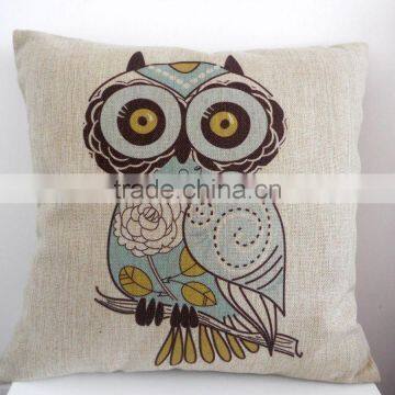 Cotton Linen Square Decorative Throw Pillow Case Cushion Cover Owls