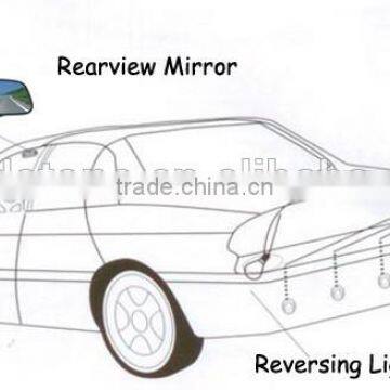 Mini LED Display Car Wireless Rearview Mirror Parking Sensor System photo-5