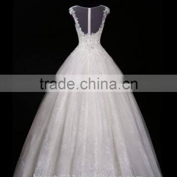 2017 Hot Sale Bridal Wedding Dress Bridal Gown Zipper Chiffon Sleeveless Prom Wedding Dress Mermaid Lace Wedding Dress F13501 photo-4