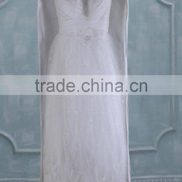 Breathable nonwoven wedding dress garment bag wholesale WB07