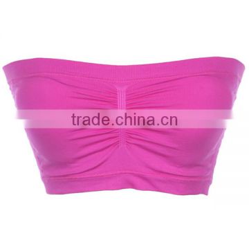 Seamless Spandex Layering PADDED BRA BANDEAU Crop Tube Top Strapless ONE SIZE-1