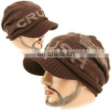 Men's knitted peaked cap