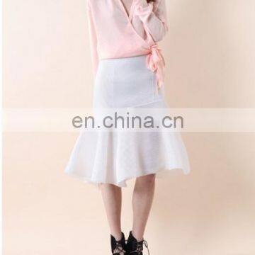 Relaxed Self-tie Wrapped Top in Pink photo-2