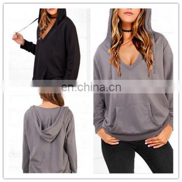 China suppliers wholesale clothing OEM Ladies V-neck long sleeves loose-fit top and blouse for