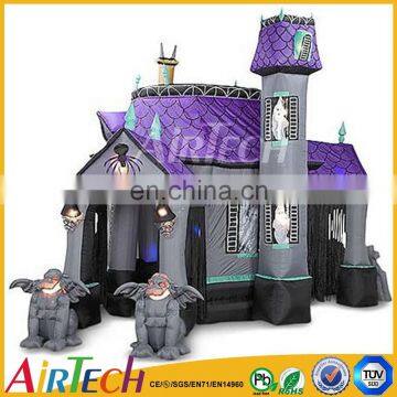 Big inflatable house slide for park