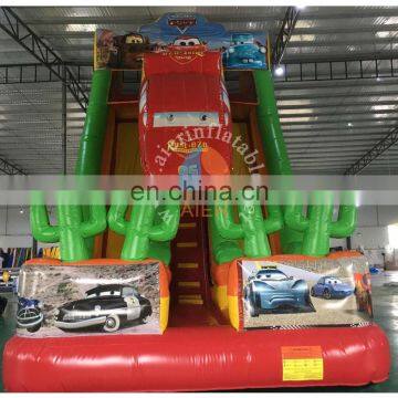 inflatable dry slide cars, giant inflatable cars slide, inflatable cartoon slide for sale