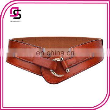 wholesale newest fashion woman ladies retro vintage wide elastic corset belt with unique buckle